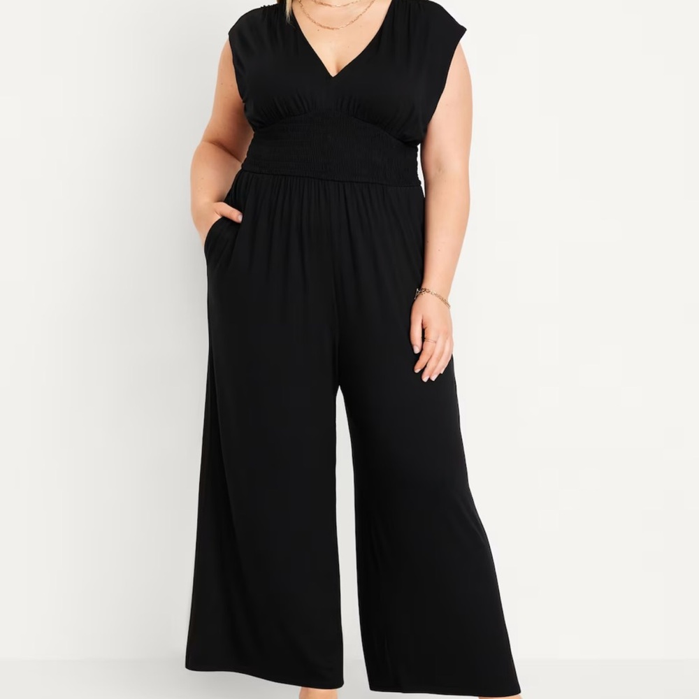 Old Navy Waist-Defined Shirred Jumpsuit